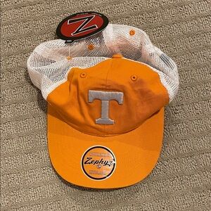 Zephyr Tennessee Bright Orange Cap with White Mesh and T Emblem
